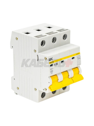 KARAT Автоматический выключатель ВА47-29 3P D 20А 4,5кА IEK