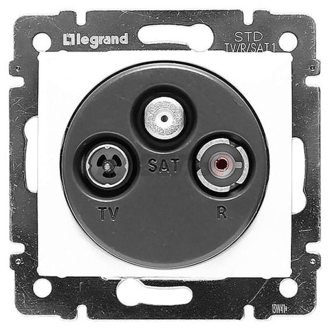 Valena - Розетка TV-RD-SAT проходная 2400MHz, белая