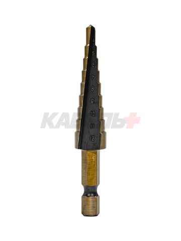 Ступенчатое сверло ST-4-12/1 HSS (9 ступ.)