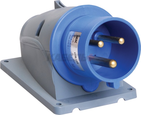 Вилка стационарная ССИ-523 2P+PE 32А 200-250В IP44 IEK