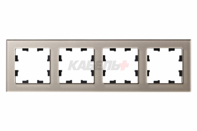 ATLASDESIGN NATURE 4-постовая РАМКА, ОРГАНИЧЕСКОЕ СТЕКЛО ШАМПАНЬ