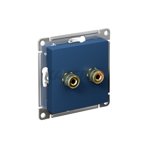 ATLASDESIGN АУДИОРОЗЕТКА двойная, АКВАМАРИН