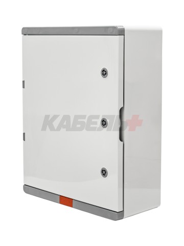 Пластиковый корпус 500х400х180 (ВхШхГ) серая дверь, с монтажной платой, Design Pro Series IP67