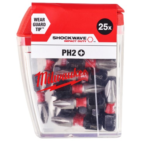 Бита Shockwave PH2 25мм (25шт), MILWAUKEE