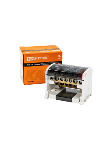 Модульный распределительный блок на DIN-рейку МРБ-100 2П 100А 2х7 групп TDM