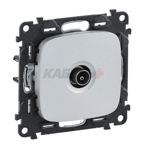 Valena Allure - Розетка TV оконечная 10dB, 0-862MHz, алюминий (инд. упаковка)