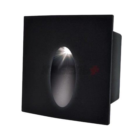 Светильник для ступеней 3Вт 5000К Металл Черный Квадрат Капля General GSTL-S1-3BT-5K