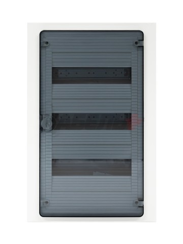 Щит скрытой установки 36 мест, винтовые клеммы, (507х318х72), IP-40 // Hager SAS - Golf (Прозрачная матовая дверь)