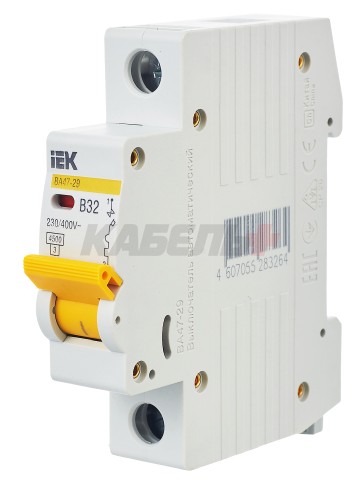 KARAT Автоматический выключатель ВА47-29 1P B 32А 4,5кА IEK