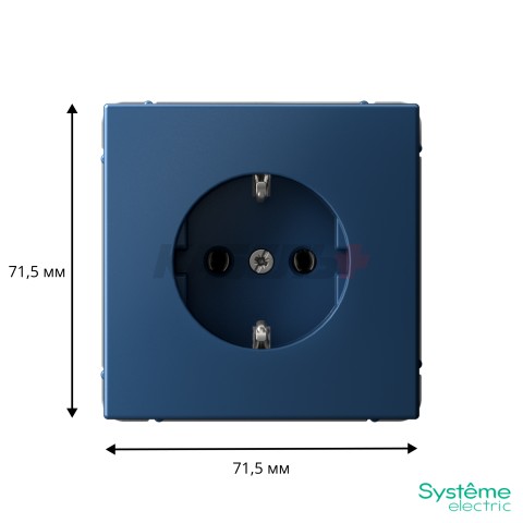 ARTGALLERY РОЗЕТКА с заземлением, 16А, механизм, быстрозажим. клем., АКВАМАРИН