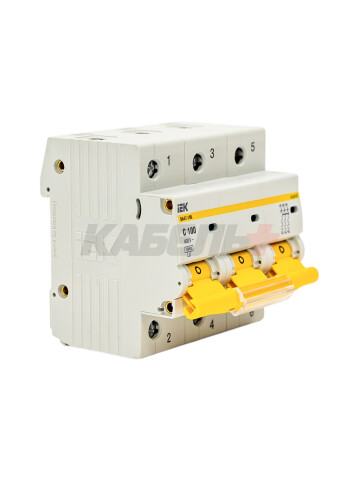 KARAT Автоматический выключатель ВА47-100 3P C 100А 10кА IEK