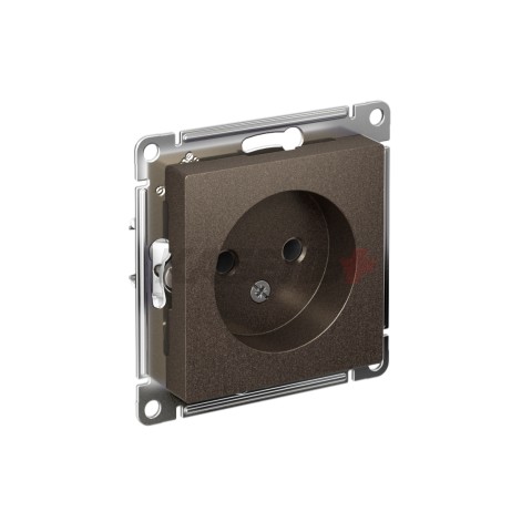 ATLASDESIGN РОЗЕТКА без заземления без шторок, 16А, механизм, МОККО