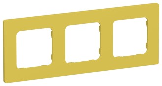 FLITE Рамка 3-местная РУ-3-К-ФлЖК желтый карри IEK