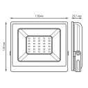 Прожектор светодиодный Gauss Elementary G2 30W 2690lm IP65 3000К черный 1/48