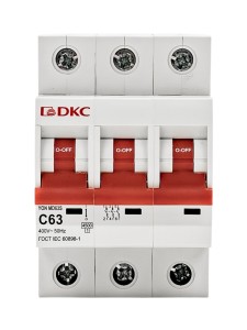 Автоматический выключатель YON max типа MD63S, 4,5кА, 3 полюса, хар-ка C, 63А DKC