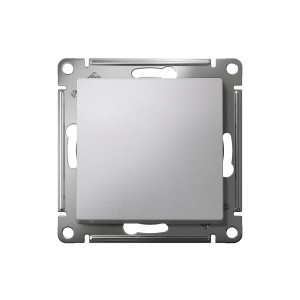 ATLASDESIGN 1-клавишный ВЫКЛЮЧАТЕЛЬ КНОПОЧНЫЙ, сх.1, 10А, механизм, АЛЮМИНИЙ