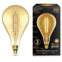 Лампа Gauss Filament PS160 6W 890lm 2700К Е27 golden straight LED