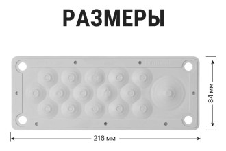 Кабельный ввод мембранный КВМ-16, ТЭП, RAL7035, IP54, 16 вводов TDM