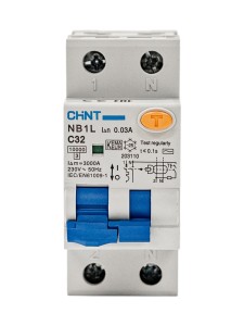 Диф. автомат NB1L 1P+N C32 030mA тип AC 10kA (36mm) (R)