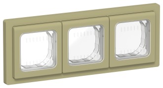 FLITE Рамка 3-местная IP55 Рпро-3-55-ФлО оливковый IEK