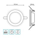 Светильник Gauss Glass круг 6W 490lm 4000K 185-265V IP20 монт Ø80 100*36 с дек стеклом LED 1/10/40