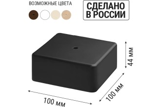 Коробка распаячная КР 100х100х44 ОП черная, IP40, инд. штрихкод TDM