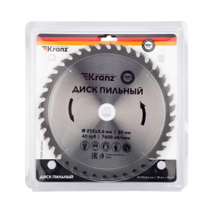 Диск пильный 235 мм х 40 зуб х 30 мм KRANZ