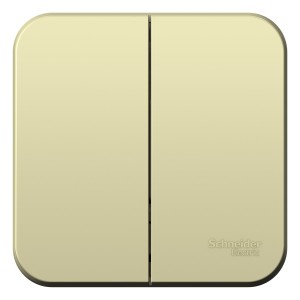 BLANCA О/У 2-клавишный ВЫКЛЮЧАТЕЛЬ (сх.5) ИЗОЛ.ПЛ., 10А, 250В, БЕЖЕВЫЙ