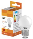 Лампа светодиодная LED Globe G45 400lm 3000K E27 IEK