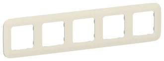 FLITE Рамка 5-местная РУ-5-А-ФлСл сливочный IEK