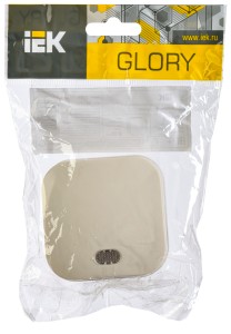 GLORY Выключатель 1-клавишный для открытой установки с индикацией ВС20-1-1-ХК кремовый IEK