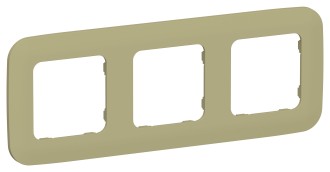 FLITE Рамка 3-местная РУ-3-А-ФлО оливковый IEK