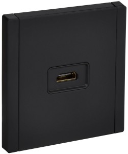 FORTE&PIANO Розетка HDMI FP140M металл черный IEK