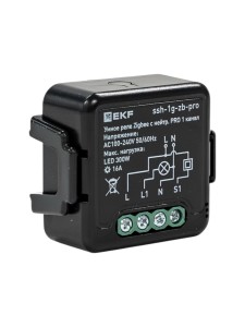 Умное реле в подрозетник 1-канальное с нейтралью 16А Zigbee EKF Connect Select PRO