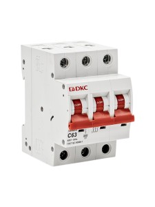 Автоматический выключатель YON max типа MD63S, 4,5кА, 3 полюса, хар-ка C, 63А DKC