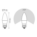 Лампа Gauss Elementary Свеча 12W 950lm 3000K E27 LED 1/10/100