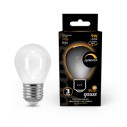 Лампа Gauss Filament Шар 9W 590lm 3000К Е27 milky диммируемая LED 1/10/50