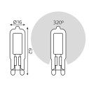 Лампа Gauss G9 AC220-240V 4.5W 400lm 4100K стекло LED 1/10/200