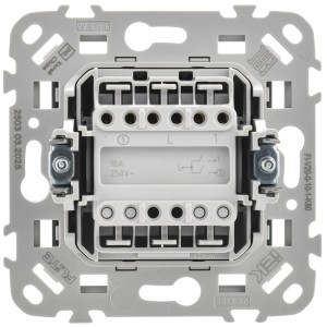 FLITE Выключатель 2-клавишный 10А ВС12-1-0-ФлМА мокрый асфальт IEK