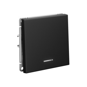 ARTGALLERY 1-клавишный ВЫКЛЮЧАТЕЛЬ с подсветкой, сх.1а, 10АХ, механизм, КАРБОН