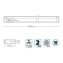 Светильник сенсорный Gauss модель E 6W 600lm 4000K 170-260V 500mm PIR 1/10/40