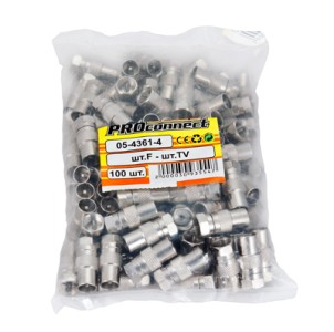 Переходник штекер F – штекер TV REXANT