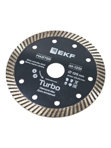 Диск алмазный Turbo (125х22.23 мм) EKF Master