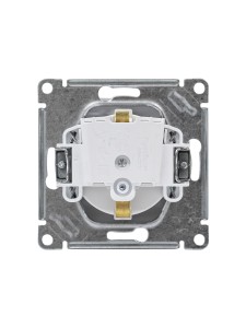 ATLASDESIGN РОЗЕТКА с заземлением без шторок, 16А, механизм, БЕЛЫЙ
