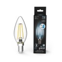 Лампа Gauss Filament Свеча 7W 580lm 4100К Е14 шаг. диммирование LED 1/10/50