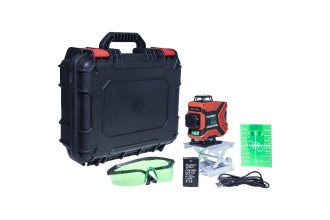 Нивелир лазерный Fliesen 3D Laser (Зеленый / 30/60 м / 4 луча / +- 0,3 мм/м / Li-lon / Кейс), CONDTROL