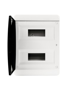 TEKFOR Корпус пластиковый ЩРВ-П-24 IP41 черная прозрачная дверь IEK