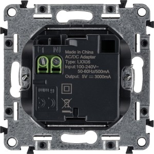 Valena Allure - Зарядное устройство 2xUSB Type C+C, 3000мА, слоновая кость (инд. упаковка)