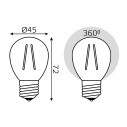 5 Вт Лампа Gauss Filament Шар 5W 420lm 2700К Е27 LED