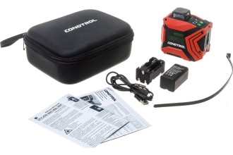 Нивелир лазерный GFX 360 (Зеленый / 30/60 м / 3 луча / +- 0,3 мм/м/ Чехол), CONDTROL